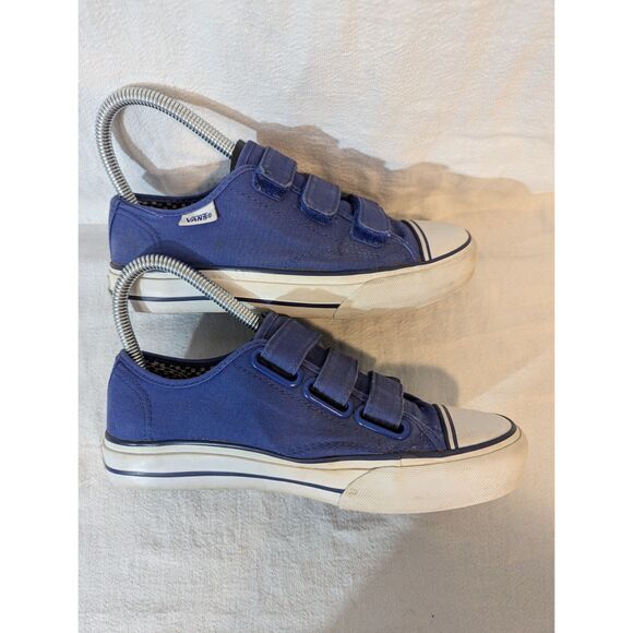 Vans Women's 5.5 Purple Velcro Canvas Sneakers Low-Top Shoes, Casual Skate - Picture 3 of 6